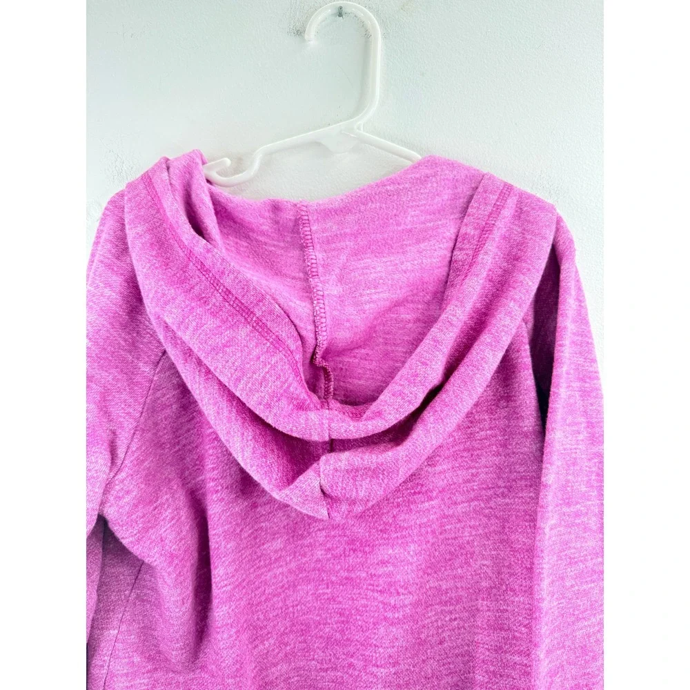 Old Navy Girls Pink Space Dye‎ Zip Up Hoodie Sweatshirt Size 8 Comfy Spring Cozy